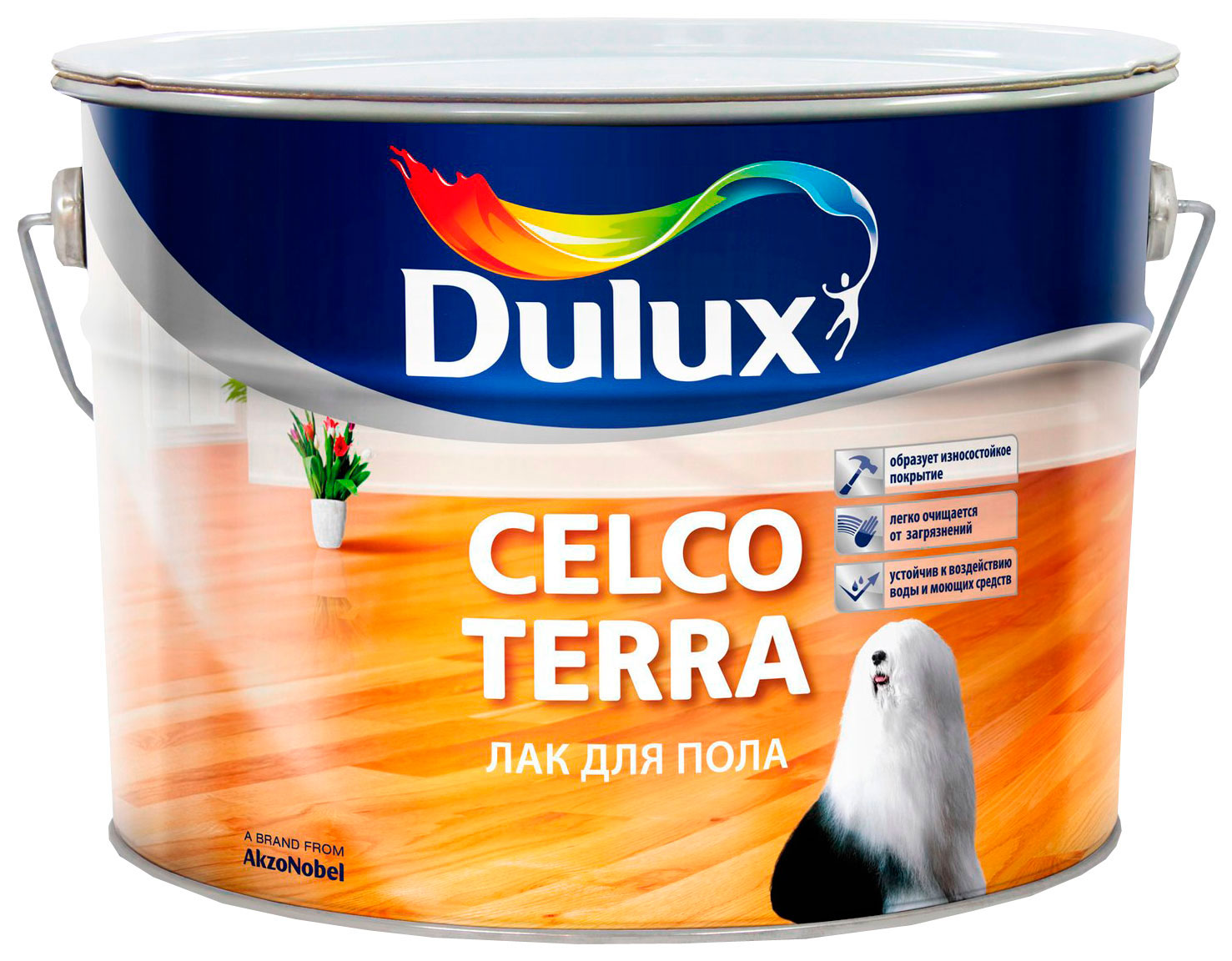 фото Лак dulux celcо тerra 90 для пола глянцевый 10 л