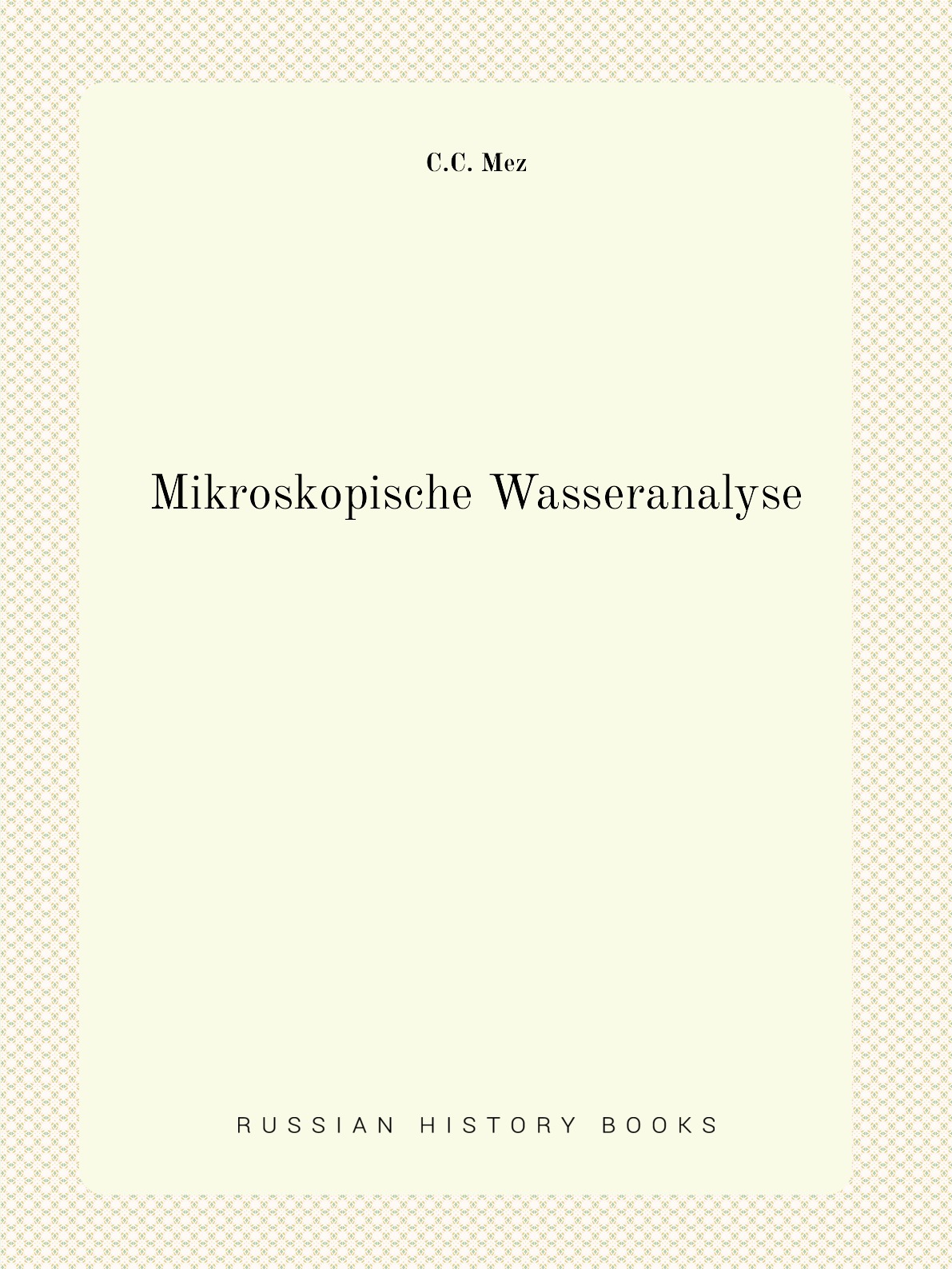 

Mikroskopische Wasseranalyse