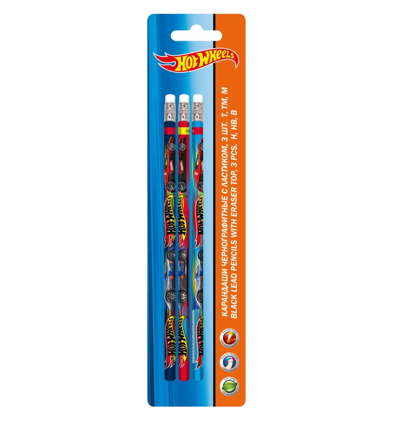 

Hot Wheels Чернографитовые карандаши HB Hot Wheels 3 шт