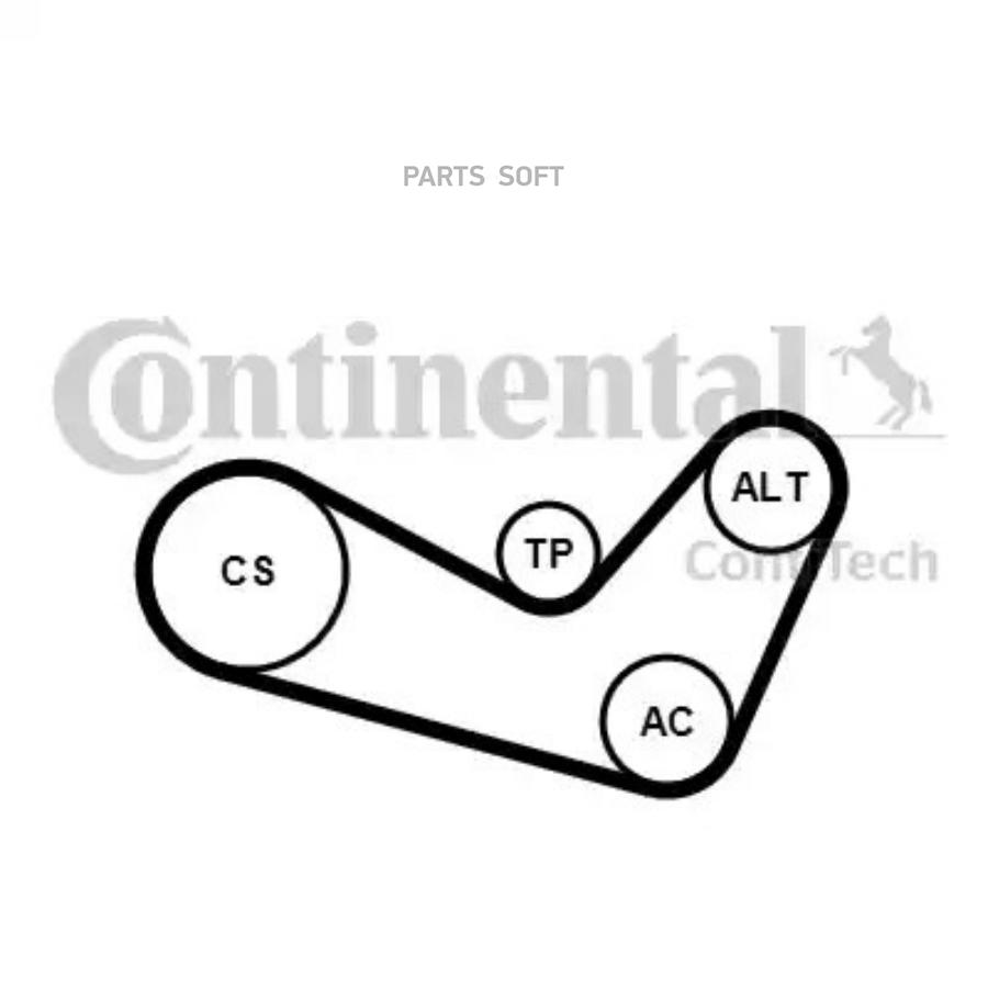 

CONTITECH Комплект поликлинового ремня CONTITECH 6PK1080K1