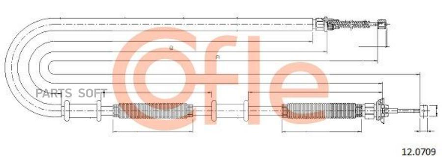 

Трос стояночного тормоза лев задн FIAT DOBLO PANORAMA/COMBINATO all 3/05-