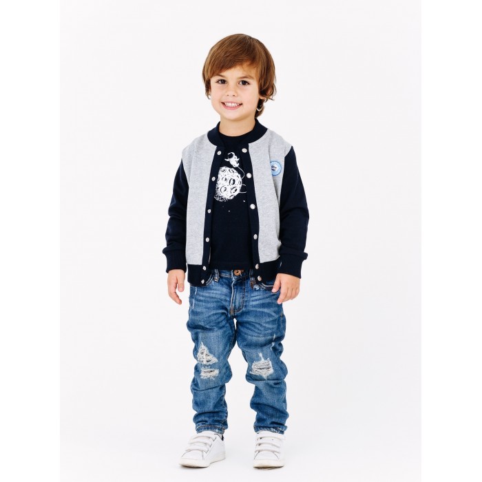 Бомбер детский Diva Kids DK-097, серый, 128