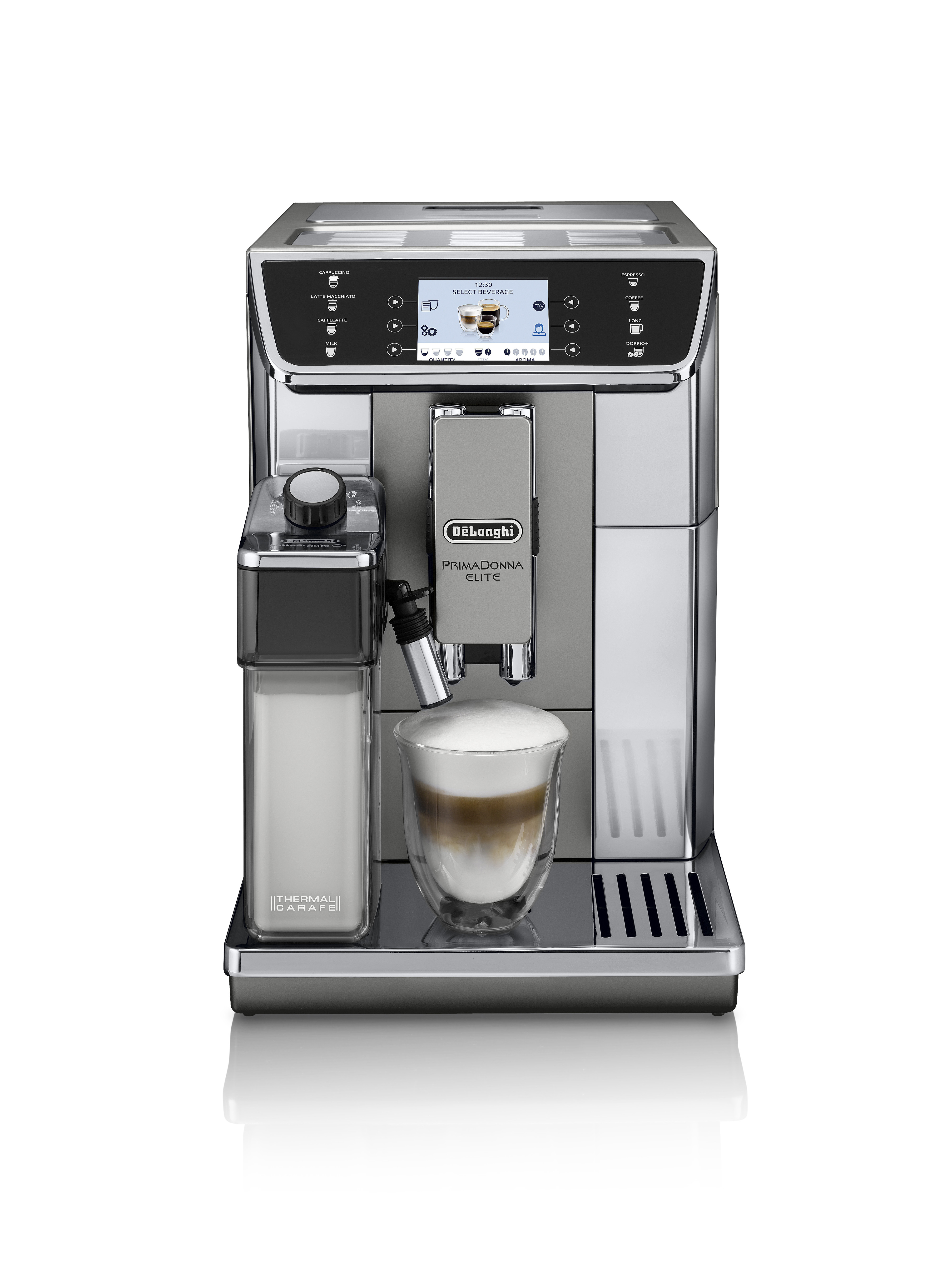 Кофемашина автоматическая DeLonghi ECAM 650.55.MS Silver fluted бокалы для воды 2 шт
