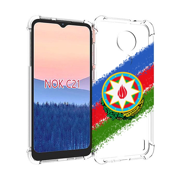 

Чехол MyPads герб флаг Азербайджана для Nokia C21, Прозрачный, Tocco