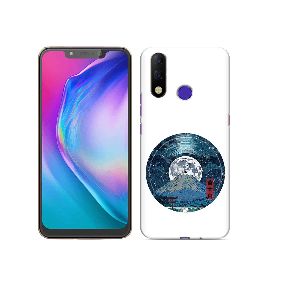 

Чехол MyPads Tocco для Tecno Spark 3 Pro нарисованная виниловая гора с луной, Прозрачный, Tocco
