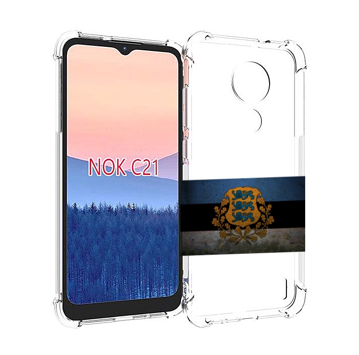 

Чехол MyPads герб флаг эстонии-1 для Nokia C21, Прозрачный, Tocco