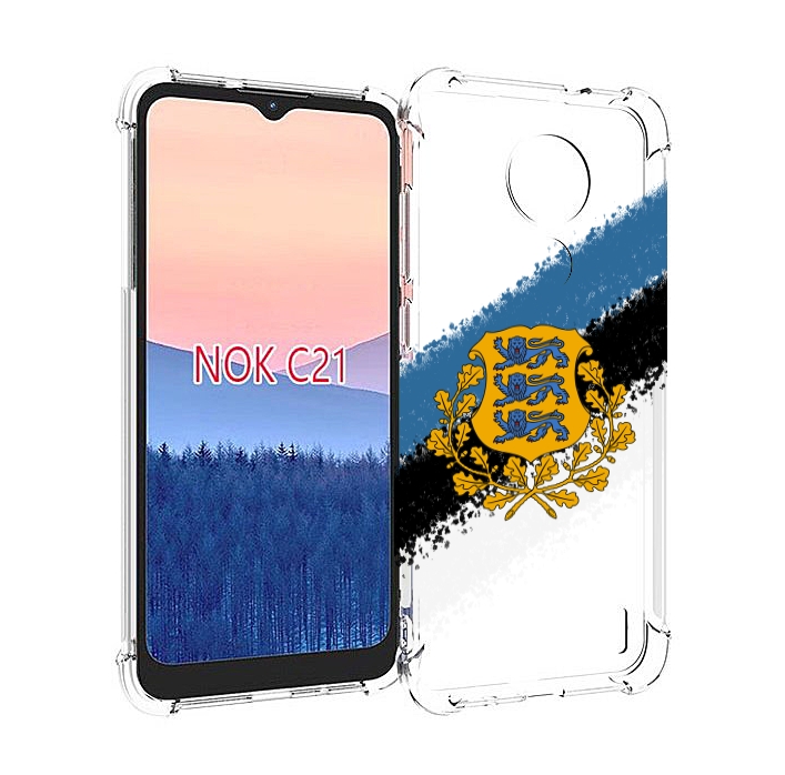 

Чехол MyPads герб флаг эстонии-2 для Nokia C21, Прозрачный, Tocco