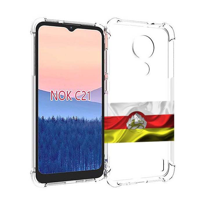 

Чехол MyPads герб флаг южная осетия-1 для Nokia C21, Прозрачный, Tocco