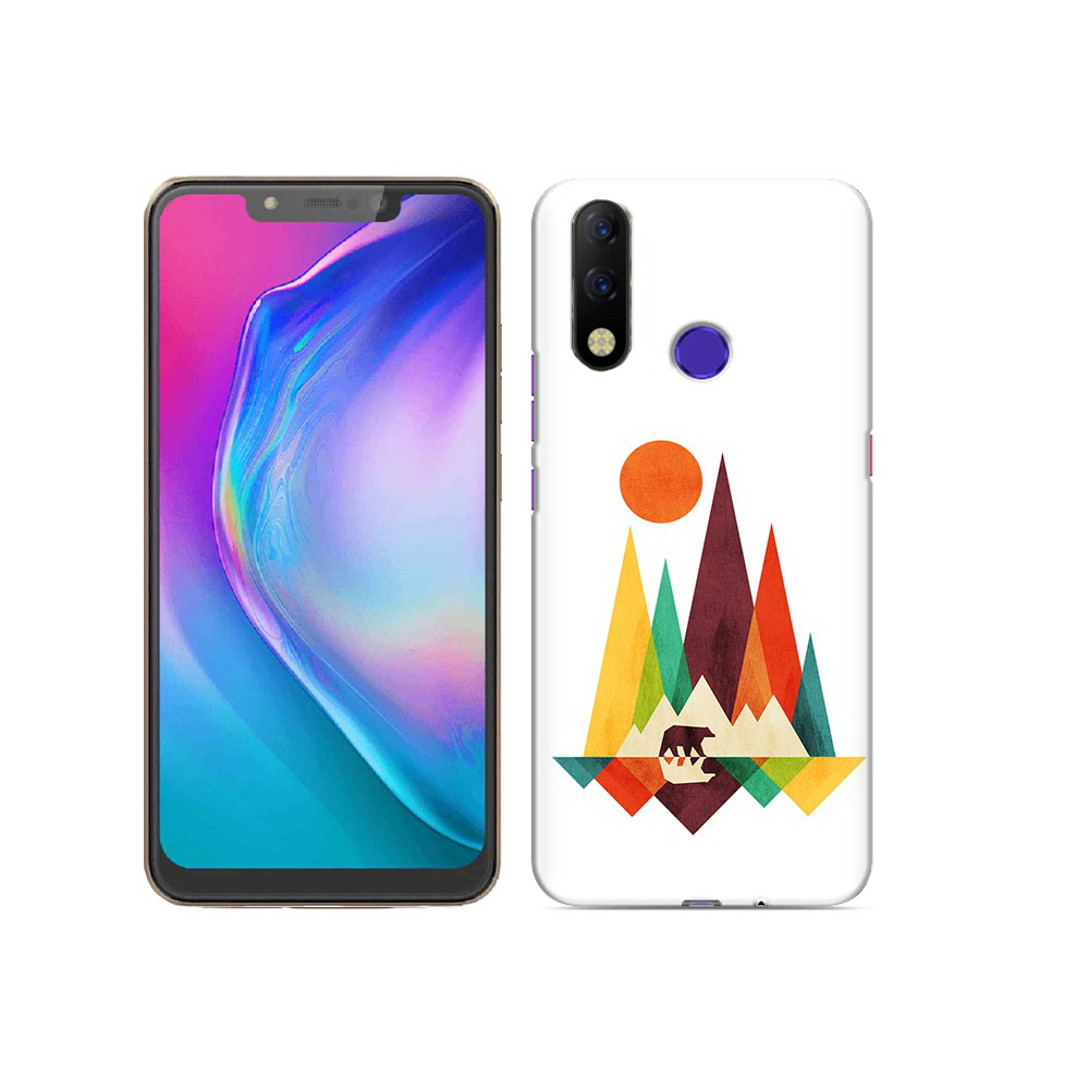 

Чехол MyPads Tocco для Tecno Spark 3 Pro нарисованные горы с медведем, Прозрачный, Tocco