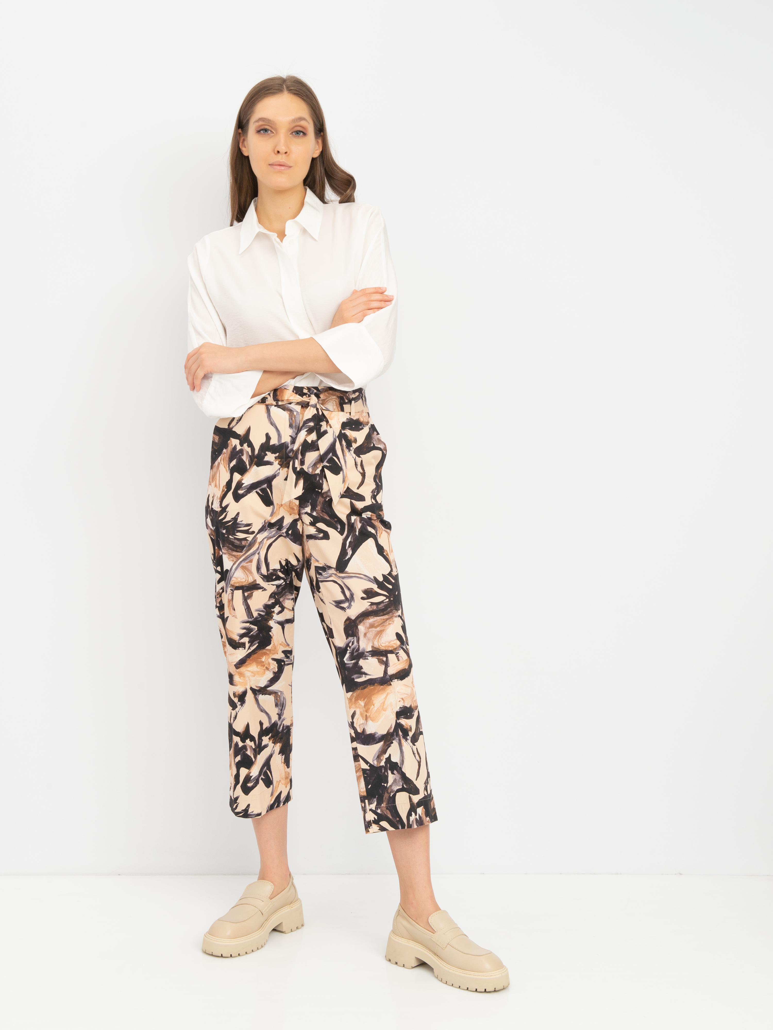 

Брюки женские Gerry Weber 120022-31215 бежевые 36, Бежевый, 120022-31215
