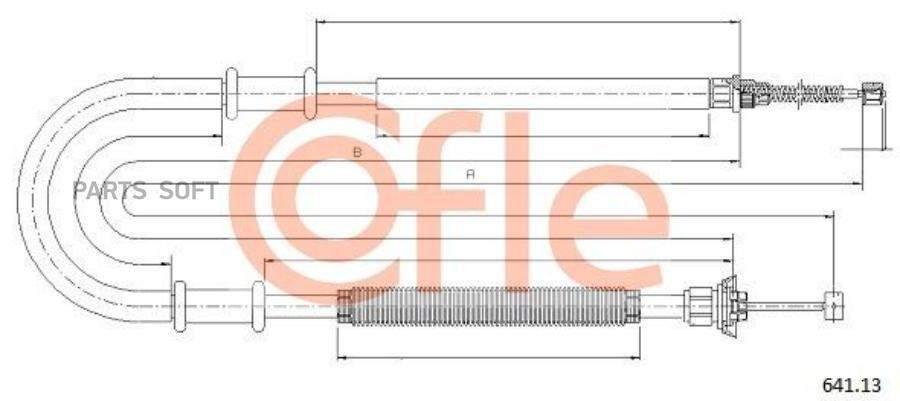 

Трос стояночного тормоза лев задн FIAT DOBLO PANORAMA/COMBINATO all 03/01-05