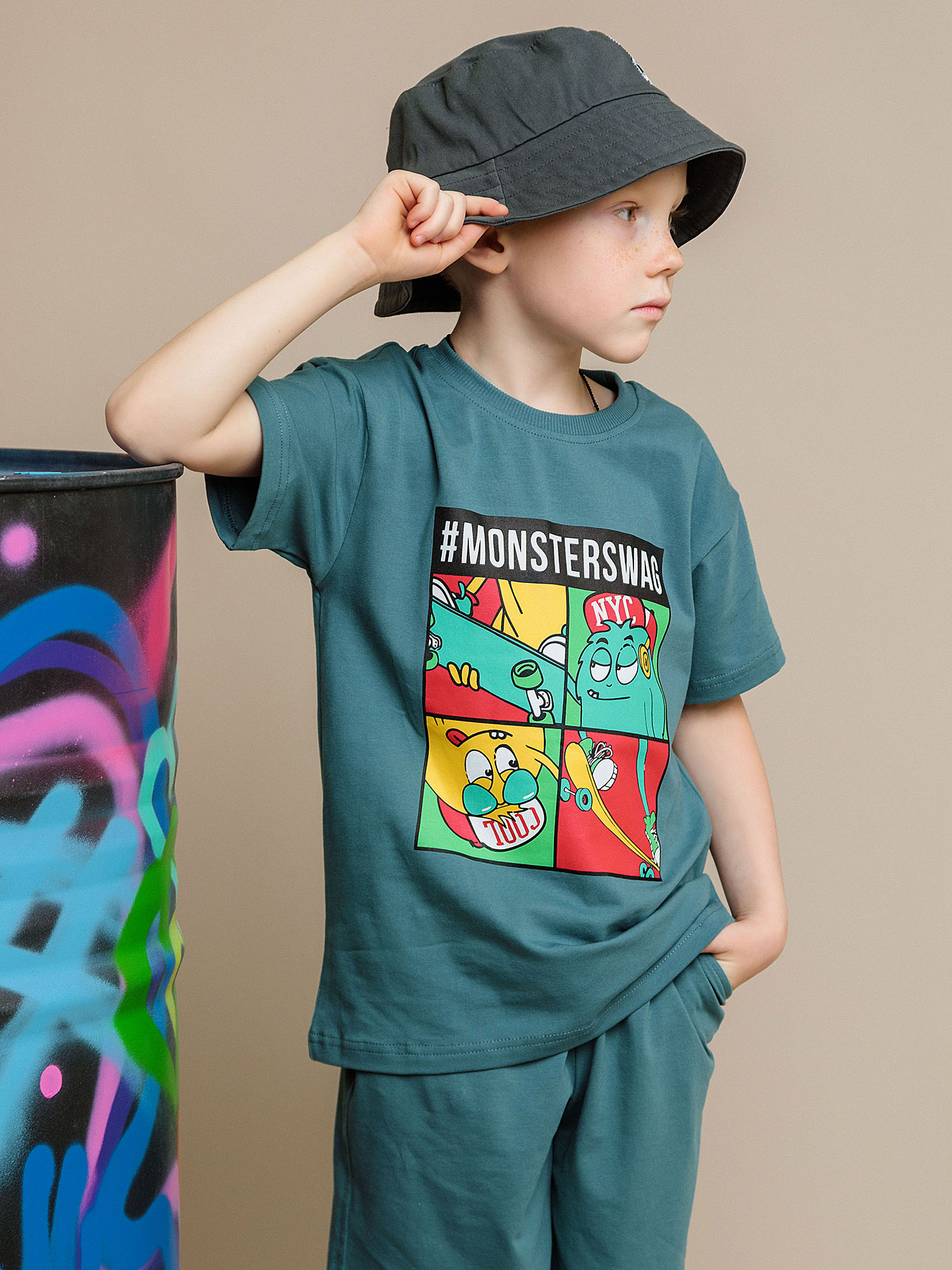 

Футболка Batik с коротким рукавом для мальчика (033_ОС24), размер 116, цвет хаки, 033_ОС24