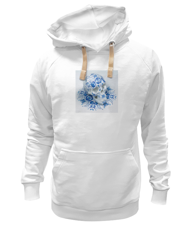 

Худи унисекс Printio Череп (гжель) белое 2XL, Белый, Череп (гжель)