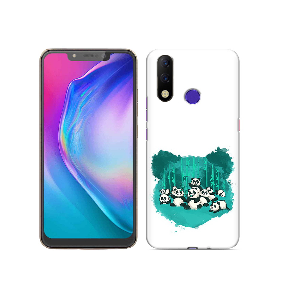 

Чехол MyPads Tocco для Tecno Spark 3 Pro нарисованные панды, Прозрачный, Tocco