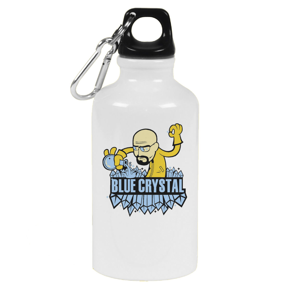 

Бутылка спортивная CoolPodarok Blue crystal, Белый