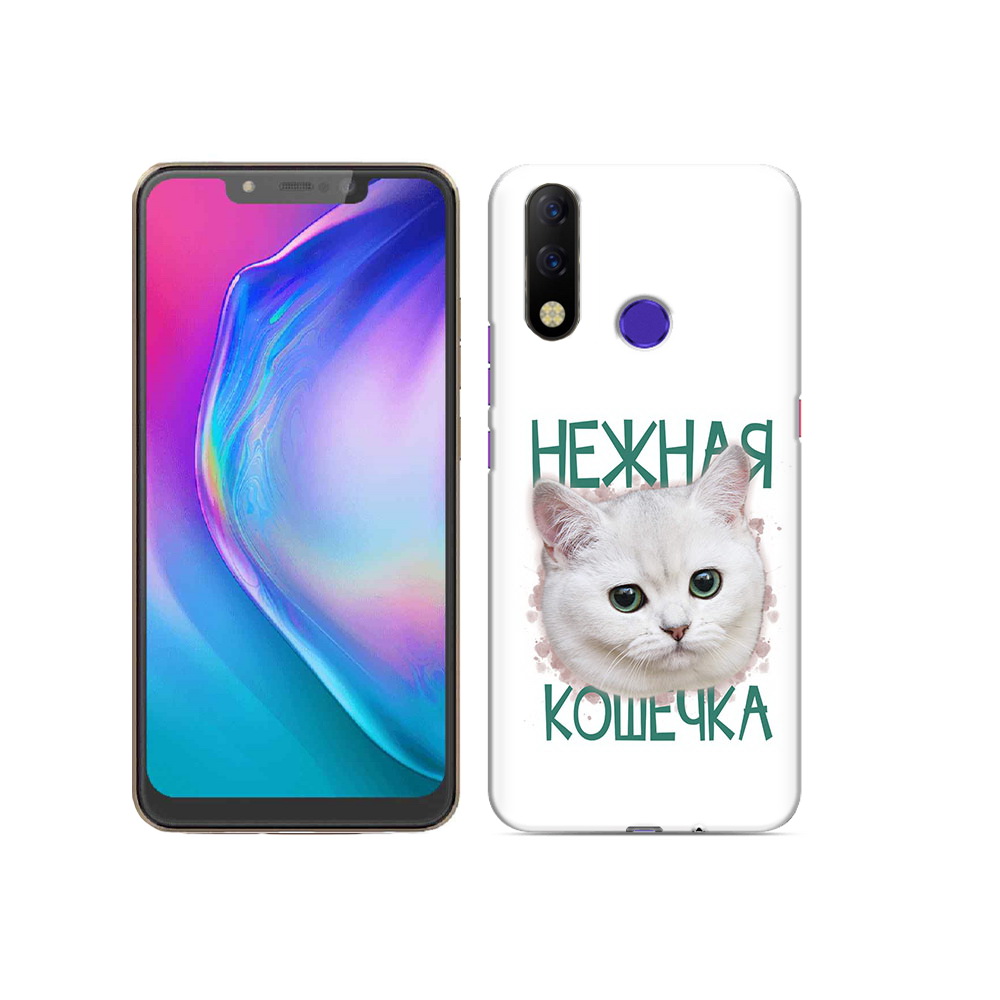 

Чехол MyPads Tocco для Tecno Spark 3 Pro нежная кошечка, Прозрачный, Tocco