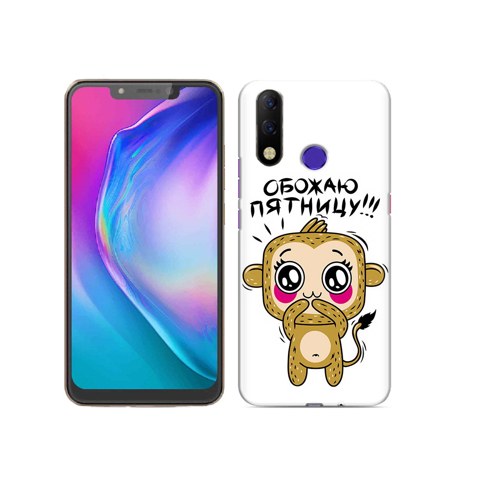 

Чехол MyPads Tocco для Tecno Spark 3 Pro обожаю пятницу, Прозрачный, Tocco