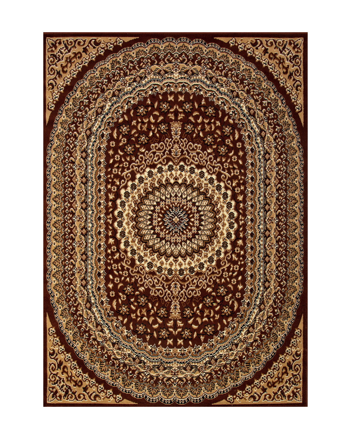 

Ковёр Merinos Laguna 80x150 прямоугольный коричневый бежевый D504