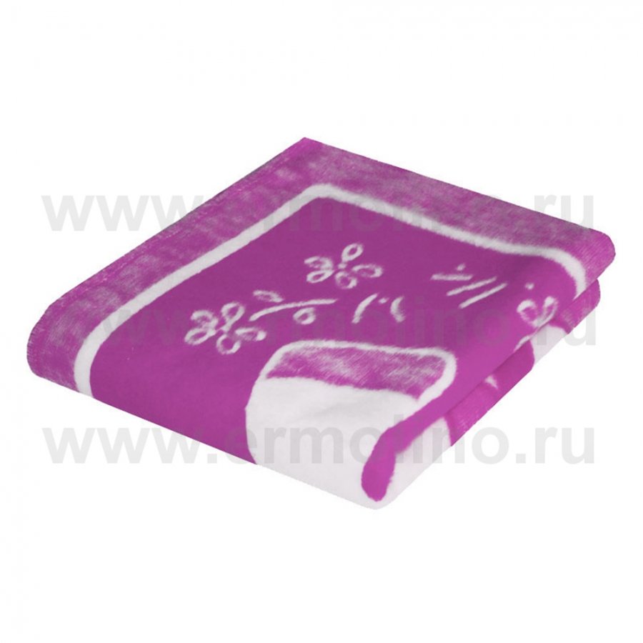 фото Ермошка одеяло детское байковое х/б 140*100 фиолетовый в ассортименте nobrand