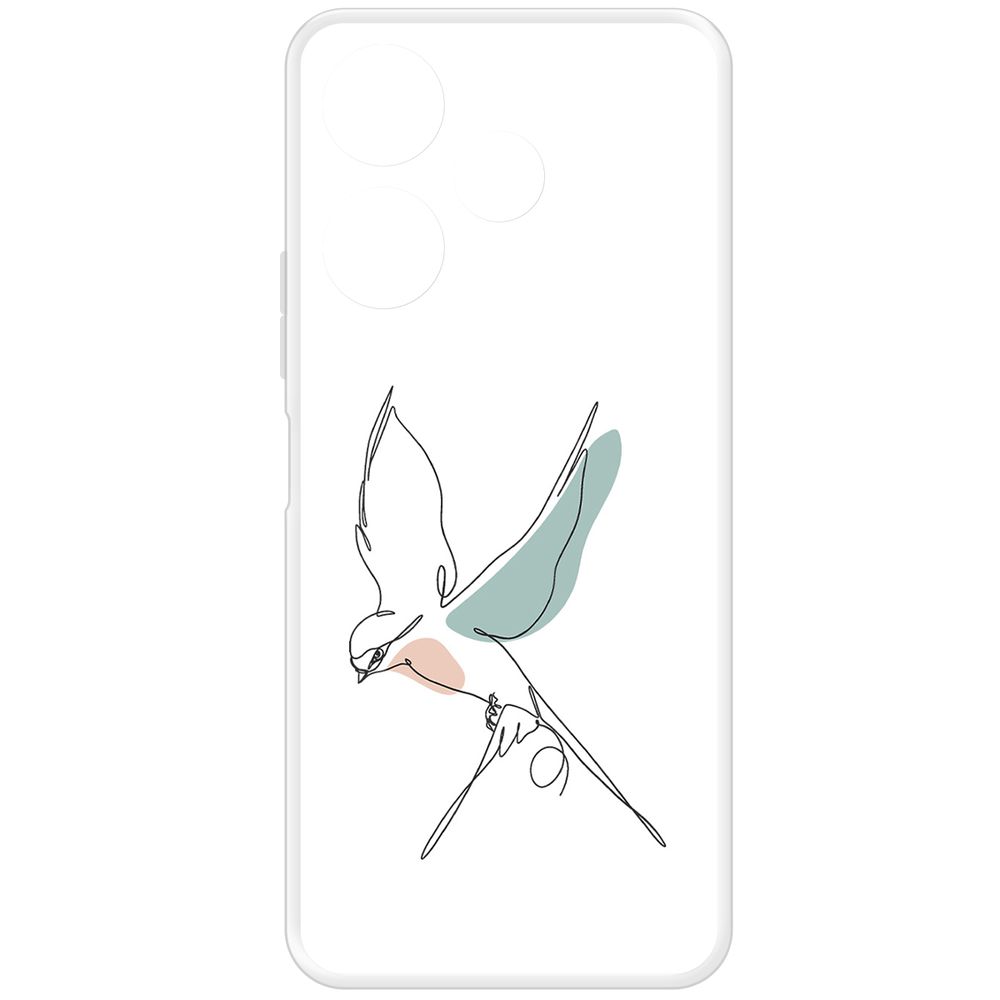 

Чехол-накладка Krutoff Clear Case Полет для Xiaomi Poco M6 4G, Прозрачный