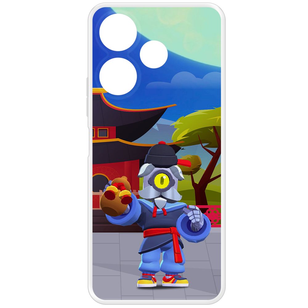 

Чехол-накладка Krutoff Clear Case Brawl Stars-Великий Мастер Барли для Xiaomi Poco M6 4G, Прозрачный
