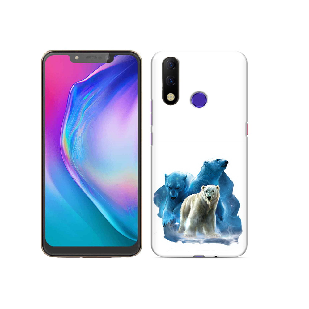 

Чехол MyPads Tocco для Tecno Spark 3 Pro полярный медведь, Прозрачный, Tocco