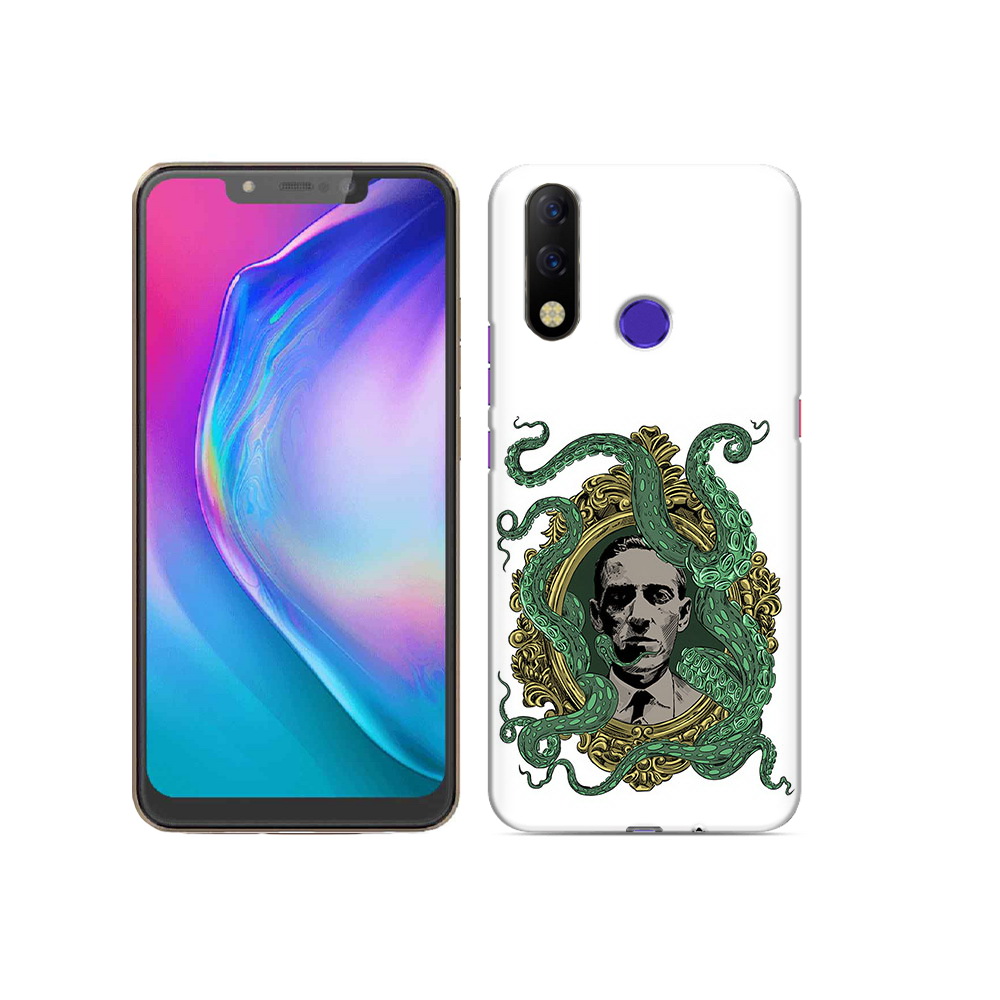 

Чехол MyPads Tocco для Tecno Spark 3 Pro портрет с кракеном, Прозрачный, Tocco