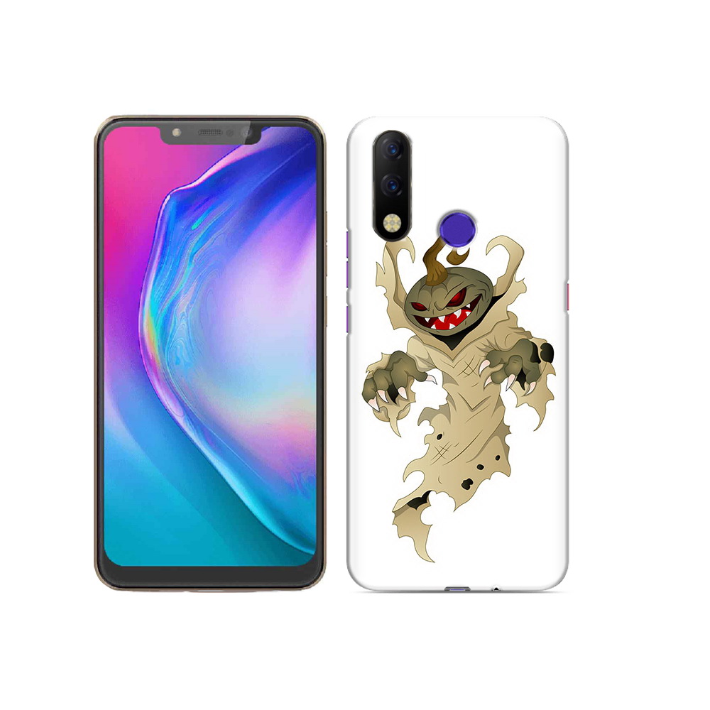 

Чехол MyPads Tocco для Tecno Spark 3 Pro призрак хэллоуина, Прозрачный, Tocco