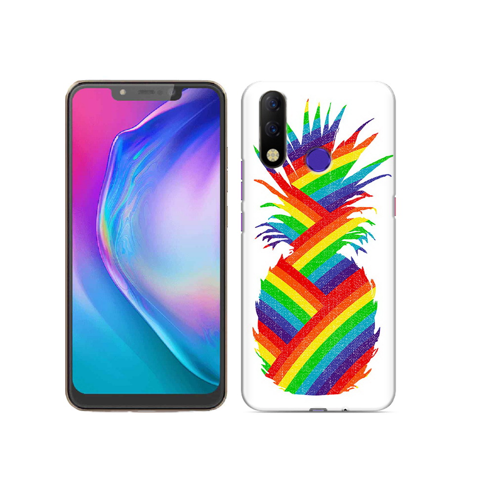 

Чехол MyPads Tocco для Tecno Spark 3 Pro радужный ананас, Прозрачный, Tocco