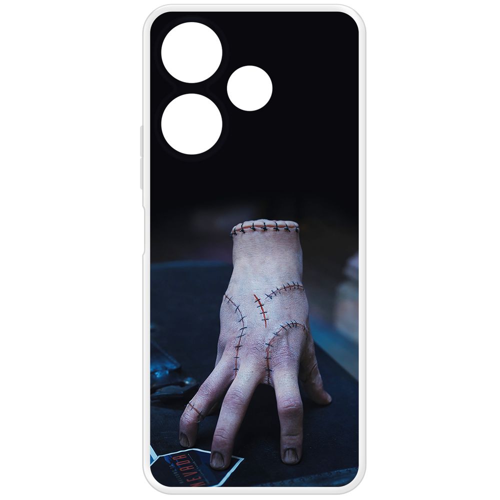 

Чехол-накладка Krutoff Clear Case Уэнсдей Аддамс - Вещь для Xiaomi Poco M6 4G, Прозрачный