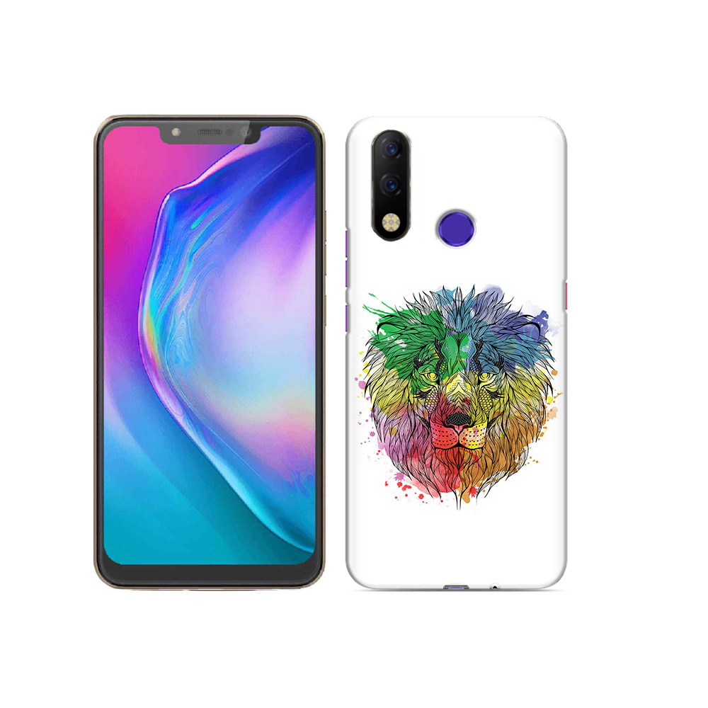 

Чехол MyPads Tocco для Tecno Spark 3 Pro разноцветный гордый лев, Прозрачный, Tocco
