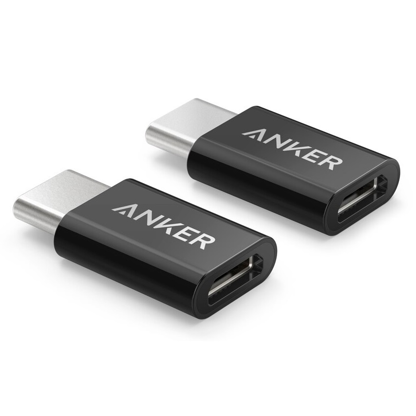 Переходник Anker Powerline USB-C to Micro USB Female Adapter Black