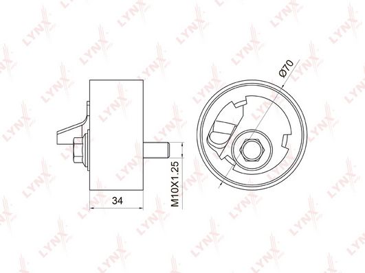 фото Ролик натяжителя ремня грм lynxauto pb1056