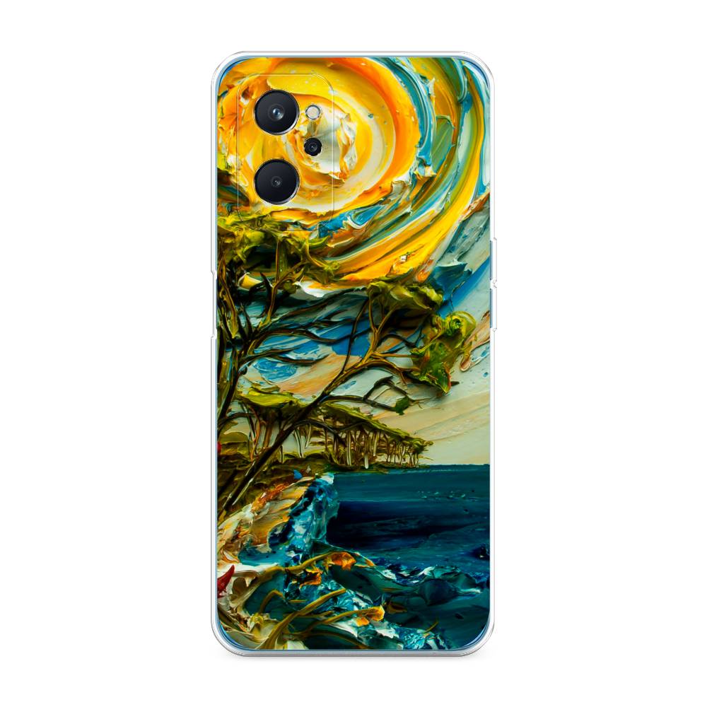 

Чехол на Realme 9i "Солнце живопись", Желтый;синий, 2510850-4