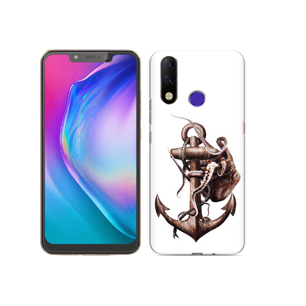 

Чехол MyPads Tocco для Tecno Spark 3 Pro ржавый якорь, Прозрачный, Tocco