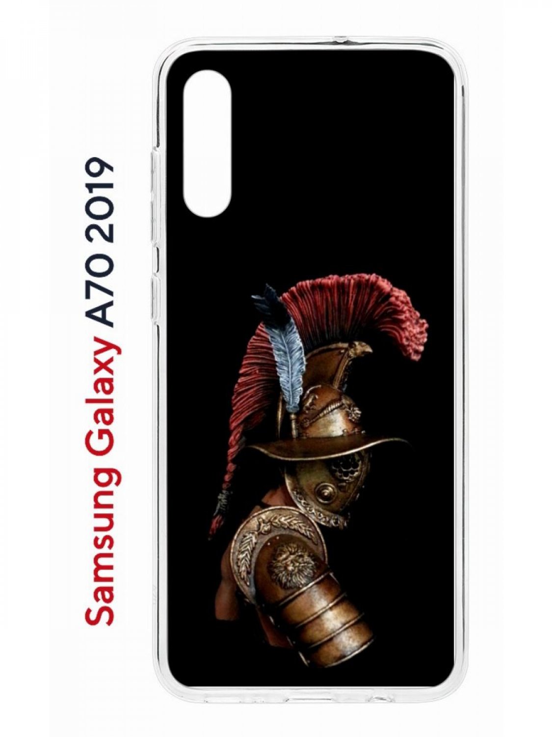 Чехол на Samsung Galaxy A70 Kruche Print Гладиатор,противоударный силиконовый бампер