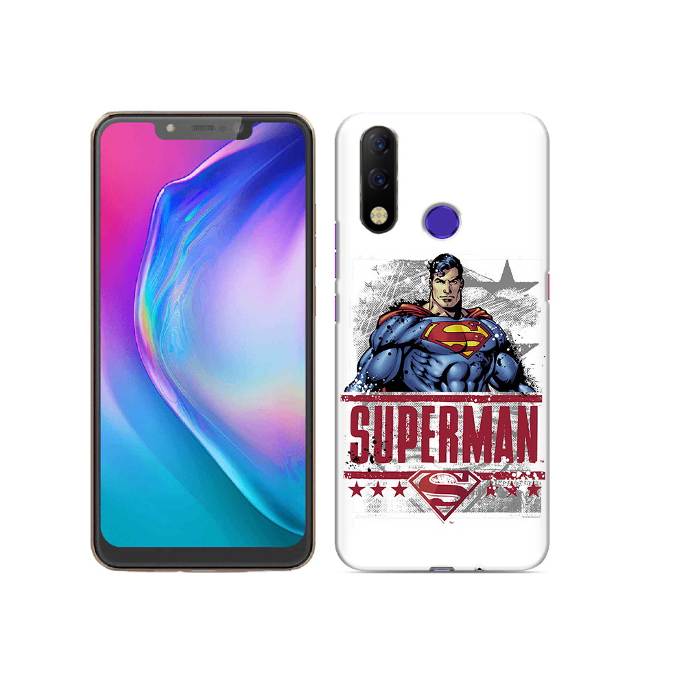 

Чехол MyPads Tocco для Tecno Spark 3 Pro рисунок супермен, Прозрачный, Tocco