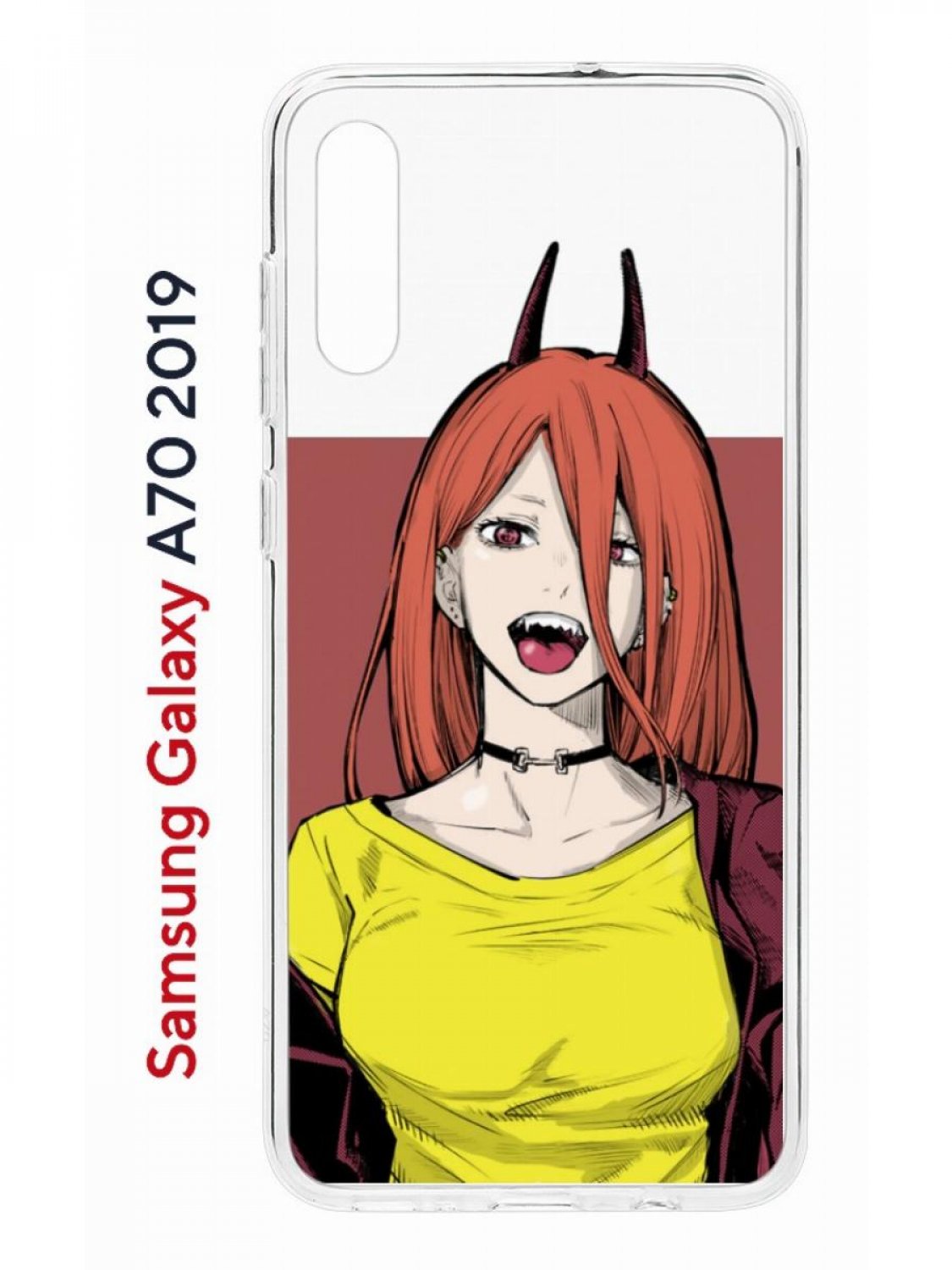 Чехол на Samsung Galaxy A70 Kruche Print POWER_cmpk,противоударный силиконовый бампер
