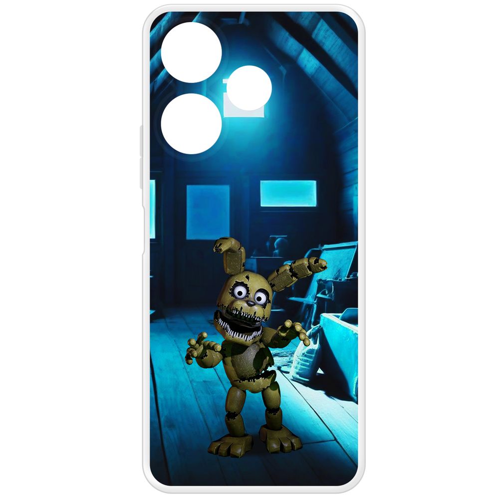 

Чехол-накладка Krutoff Clear Case ФНАФ - Плюштрап для Xiaomi Poco M6 4G, Прозрачный