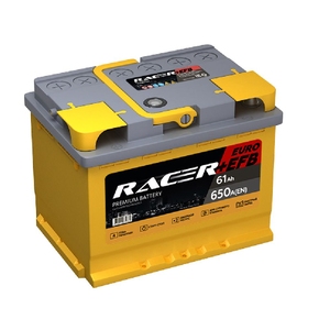 

Аккумулятор Racer EFB Start-Stop 61 Ач 650А прям. пол.