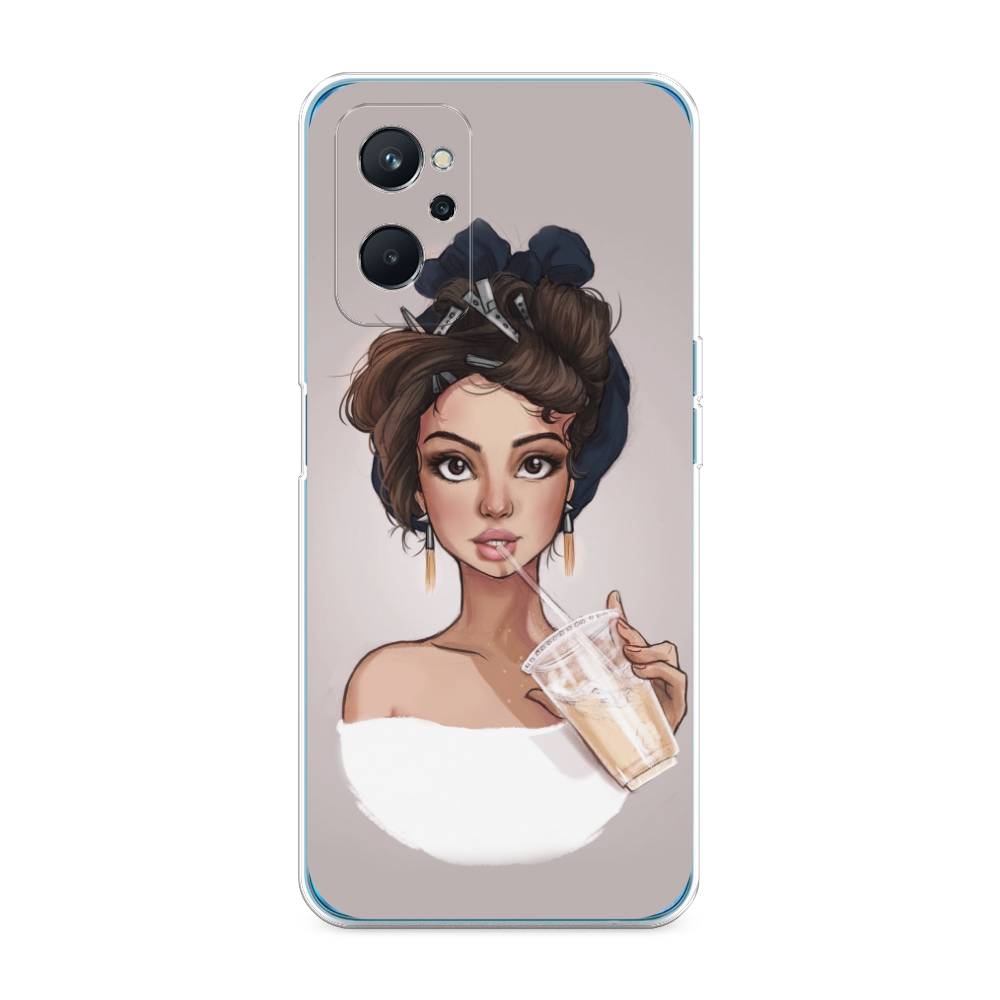 

Чехол на Realme 9i "Девушка с фраппе", Серый, 2510850-6