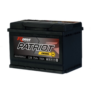 

Аккумулятор RDrive Patriot 75 Ач 700А прямая полярность