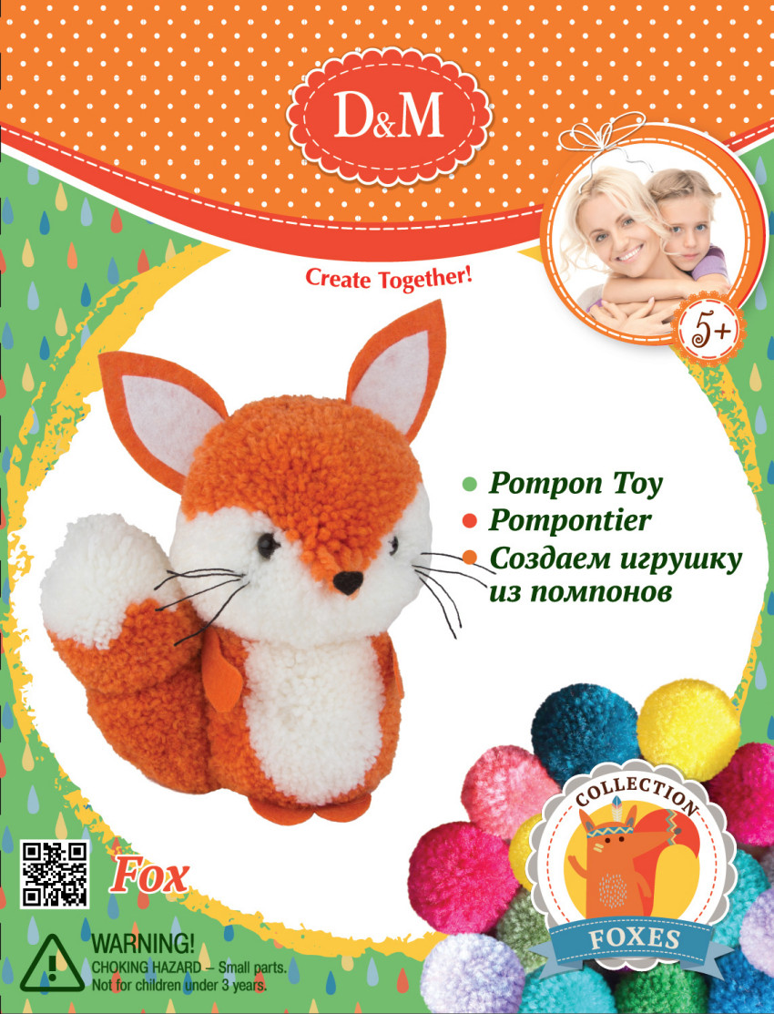 

Создаем игрушку из помпонов D&M Лисенок