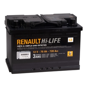 

Аккумулятор Renault 70 Ач 720А обратная полярность