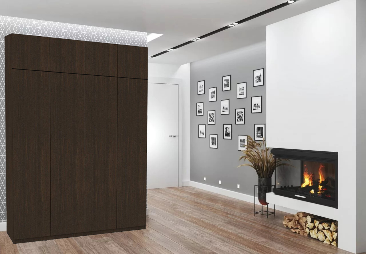 

Шкаф распашной QualisMebel Марсель 1 1800х750х2700 венге цава, Черный, Марсель 1