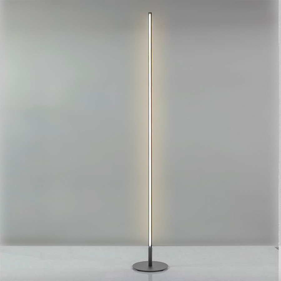 Торшер NEWLAMP светодиодный Uno Lampa Серебро LED диммируемый с пультом ДУ