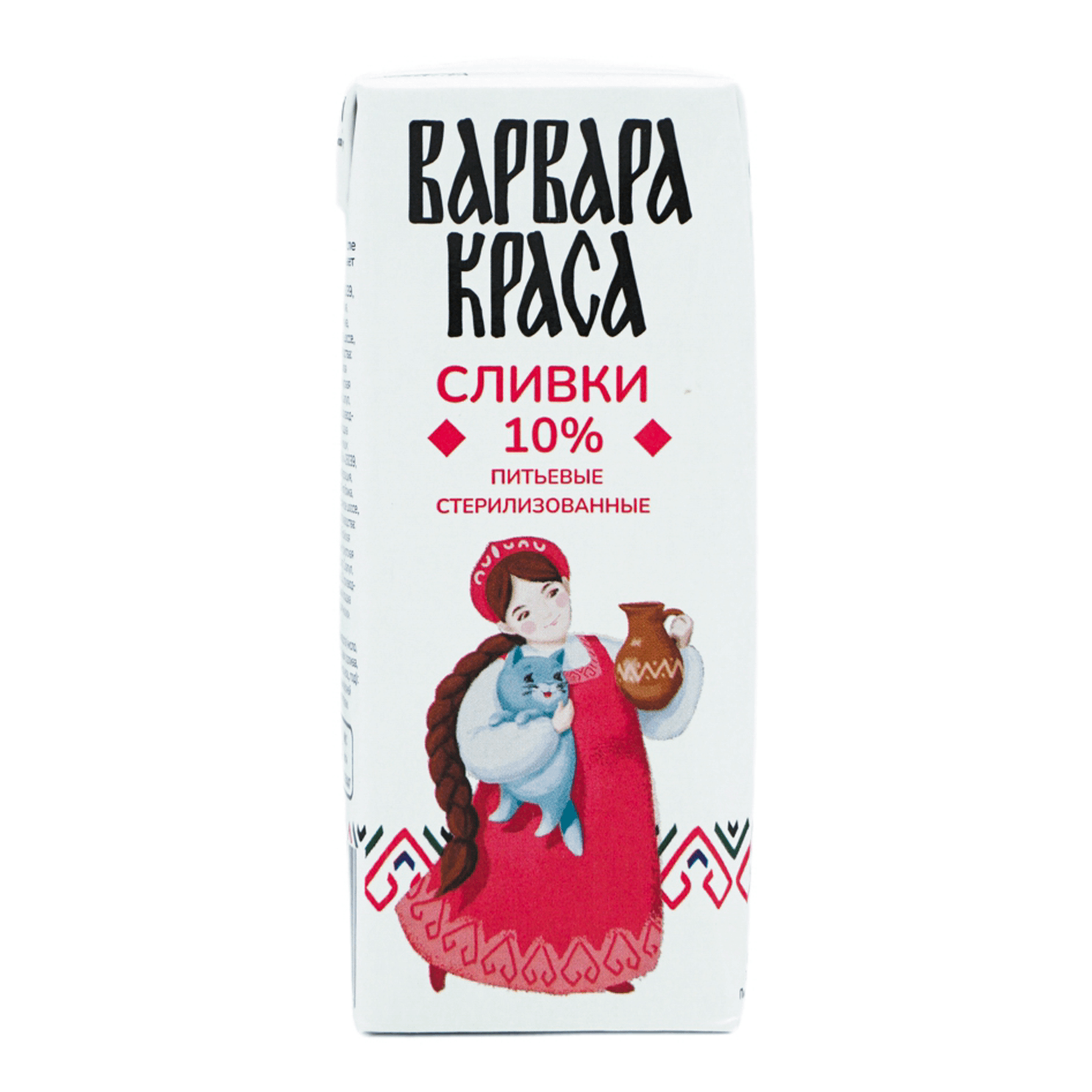 

Сливки Варвара Краса стерилизованные 10% БЗМЖ 200 г