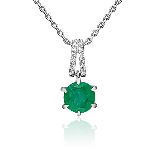 

Подвеска из золота PLATINA jewelry 03-0483-00, изумруд/бриллиант, 03-0483-00