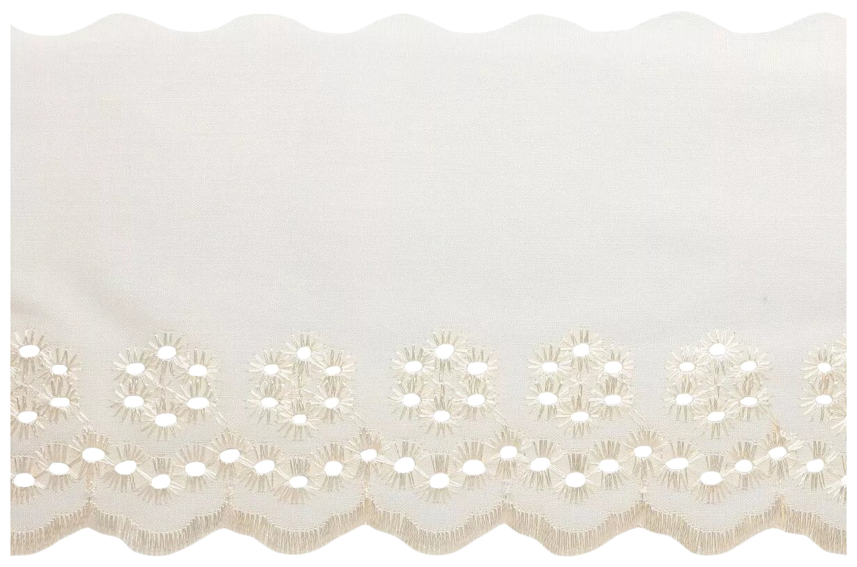 

Шитье хлопчатобумажное, цвет: кремовый, 11 см x 13,72 м, арт. 3AR386