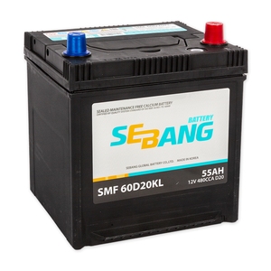 

Аккумулятор Sebang SMF 60D20KL 55 Ач 480А обр. пол.